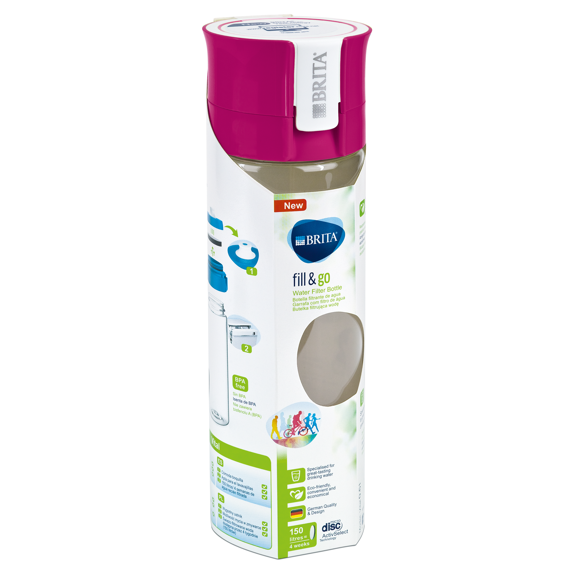 BRITA Fill&Go – Vital (roze) 2
